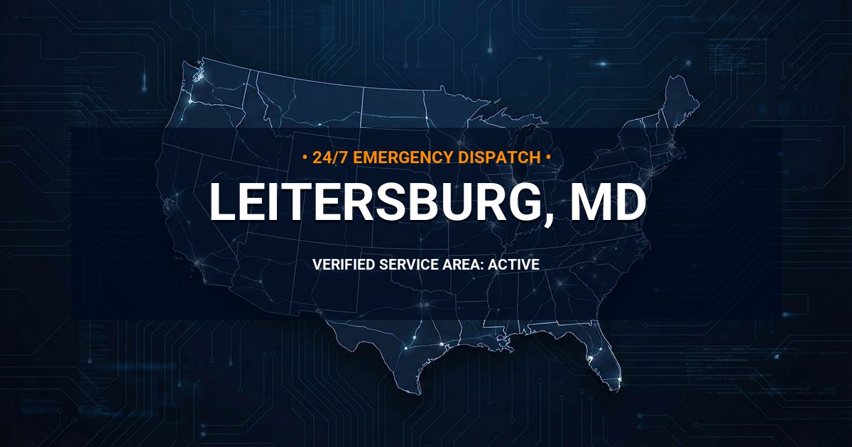 Emergency Plumbing Dispatch Map for Plumbing Services: Leitersburg, MD