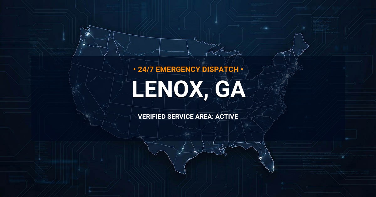 Emergency Plumbing Dispatch Map for Plumbing Services: Lenox, GA