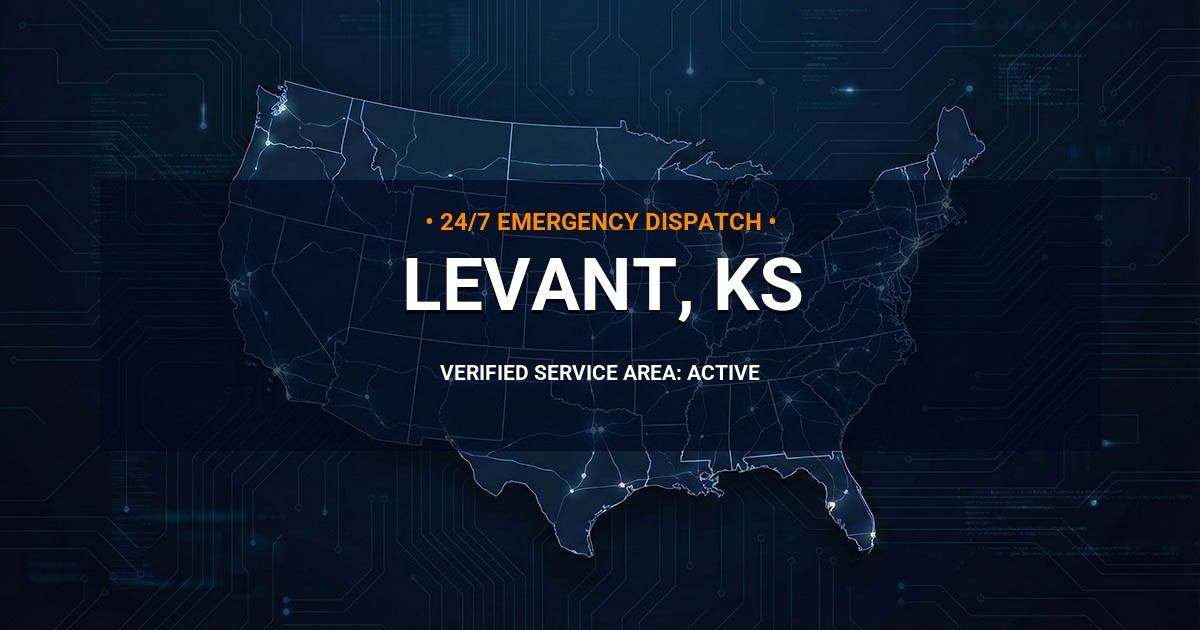 Emergency Plumbing Dispatch Map for Plumbing Services: Levant, KS
