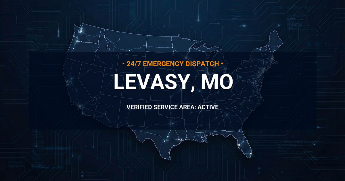 Emergency Plumbing Dispatch Map for Plumbing Services: Levasy, MO