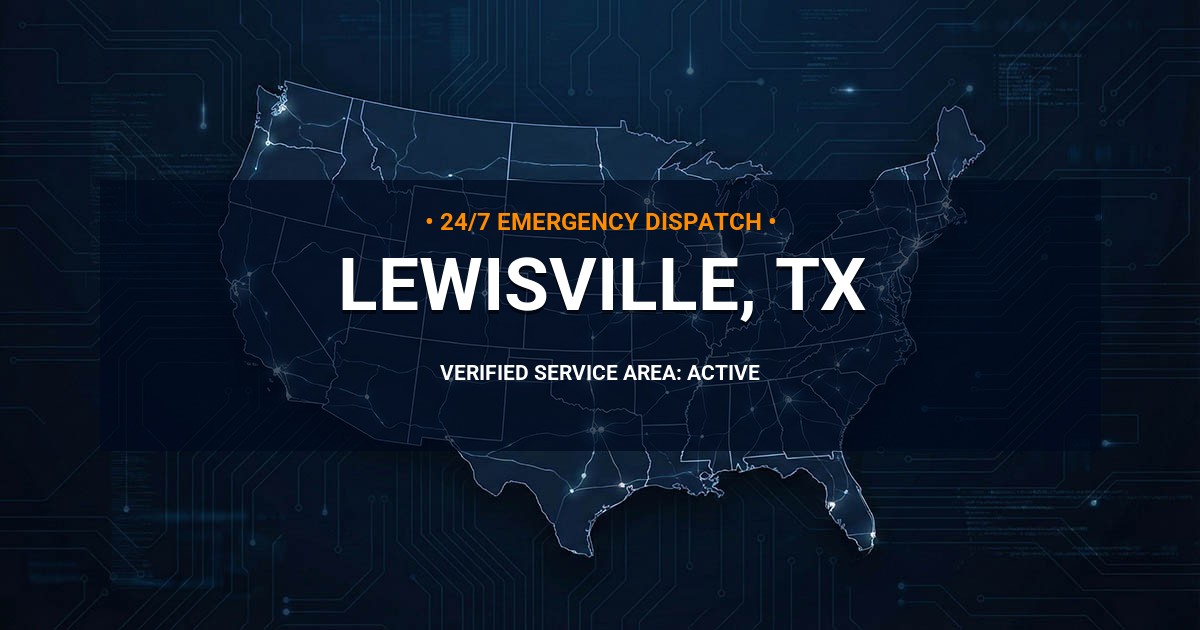Emergency Plumbing Dispatch Map for Plumbing Services: Lewisville, TX