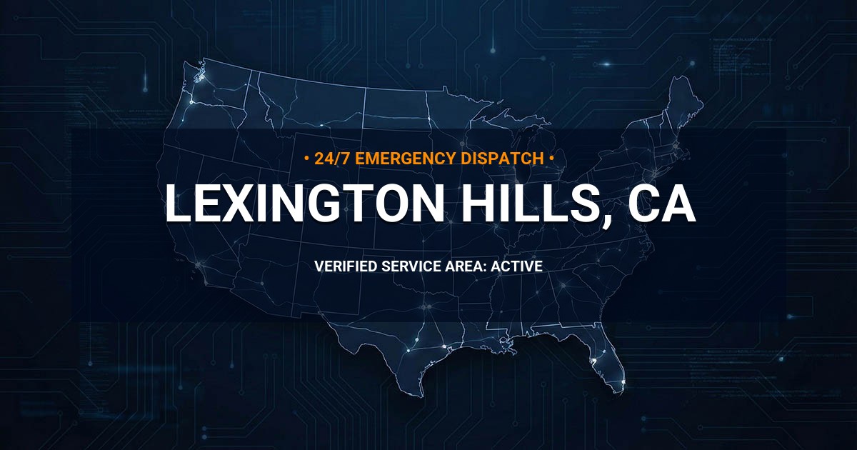 Emergency Plumbing Dispatch Map for Plumbing Services: Lexington Hills, CA
