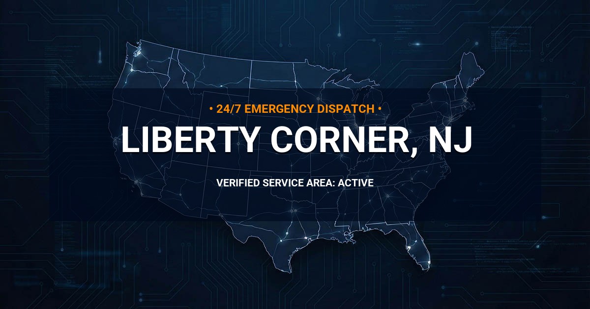 Emergency Plumbing Dispatch Map for Plumbing Services: Liberty Corner, NJ