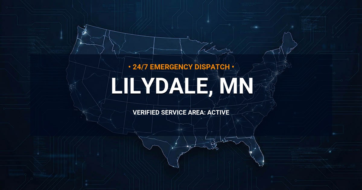 Emergency Plumbing Dispatch Map for Plumbing Services: Lilydale, MN