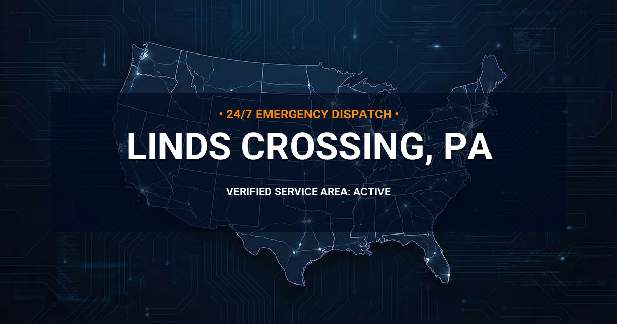 Emergency Plumbing Dispatch Map for Plumbing Services: Linds Crossing, PA