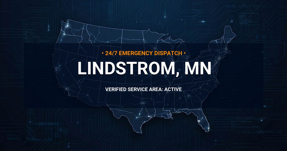 Emergency Plumbing Dispatch Map for Plumbing Services: Lindstrom, MN