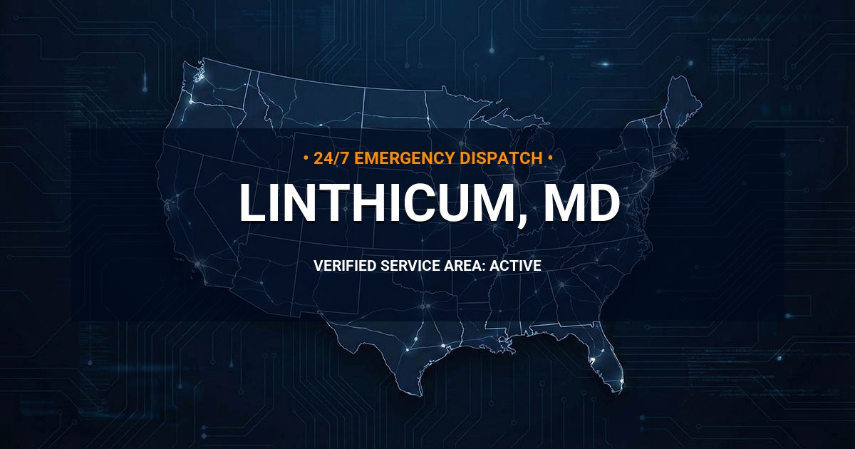 Emergency Plumbing Dispatch Map for Plumbing Services: Linthicum, MD