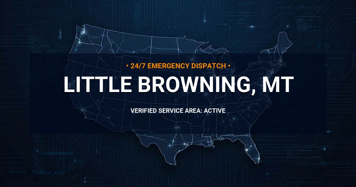 Emergency Plumbing Dispatch Map for Plumbing Services: Little Browning, MT