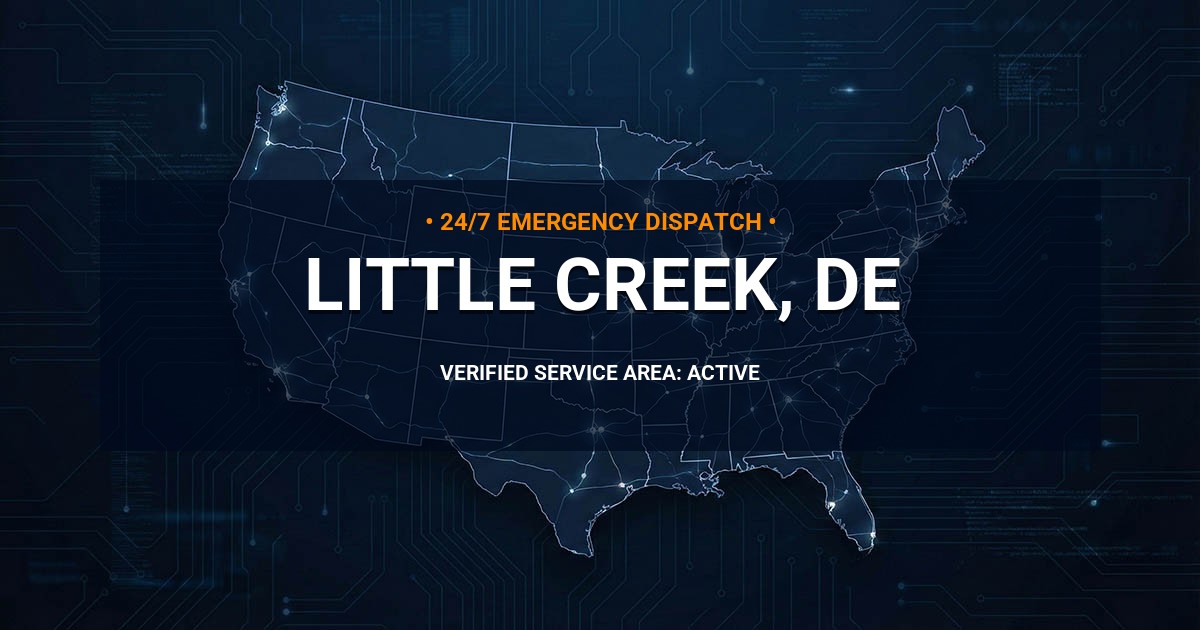 Emergency Plumbing Dispatch Map for Plumbing Services: Little Creek, DE