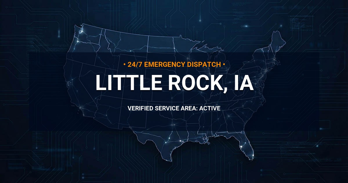 Emergency Plumbing Dispatch Map for Plumbing Services: Little Rock, IA