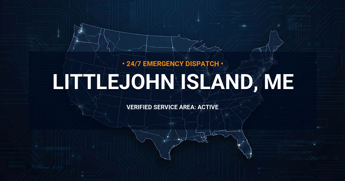 Emergency Plumbing Dispatch Map for Plumbing Services: Littlejohn Island, ME