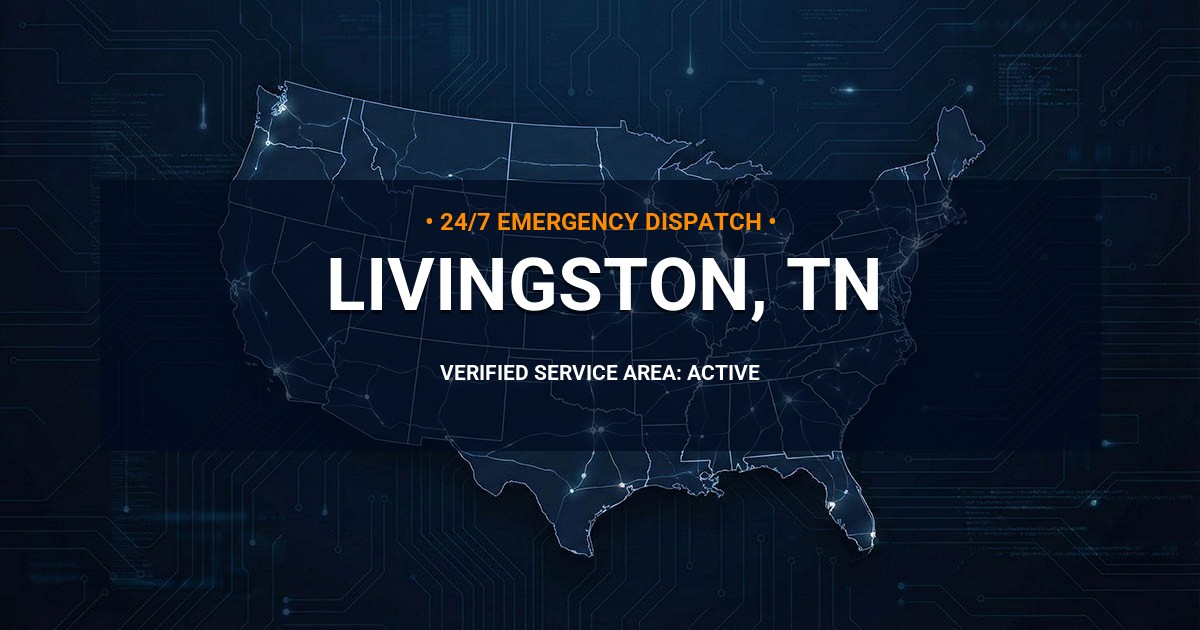 Emergency Plumbing Dispatch Map for Plumbing Services: Livingston, TN