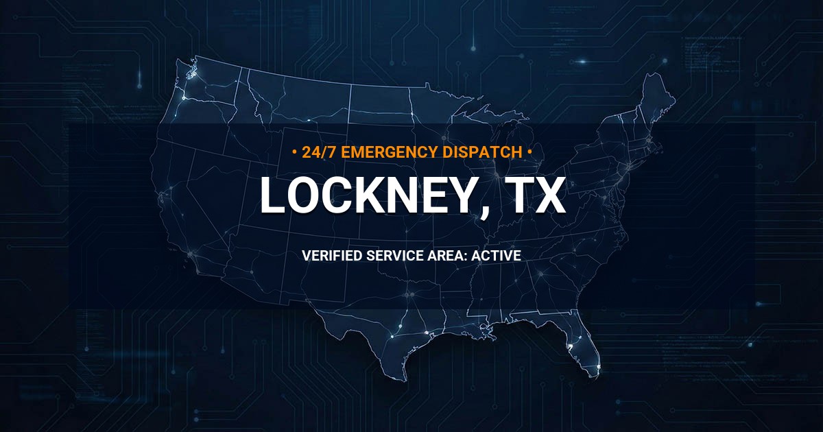 Emergency Plumbing Dispatch Map for Plumbing Services: Lockney, TX