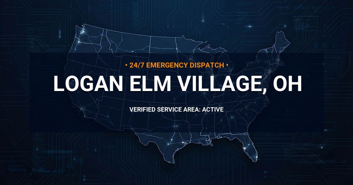 Emergency Plumbing Dispatch Map for Plumbing Services: Logan Elm Village, OH
