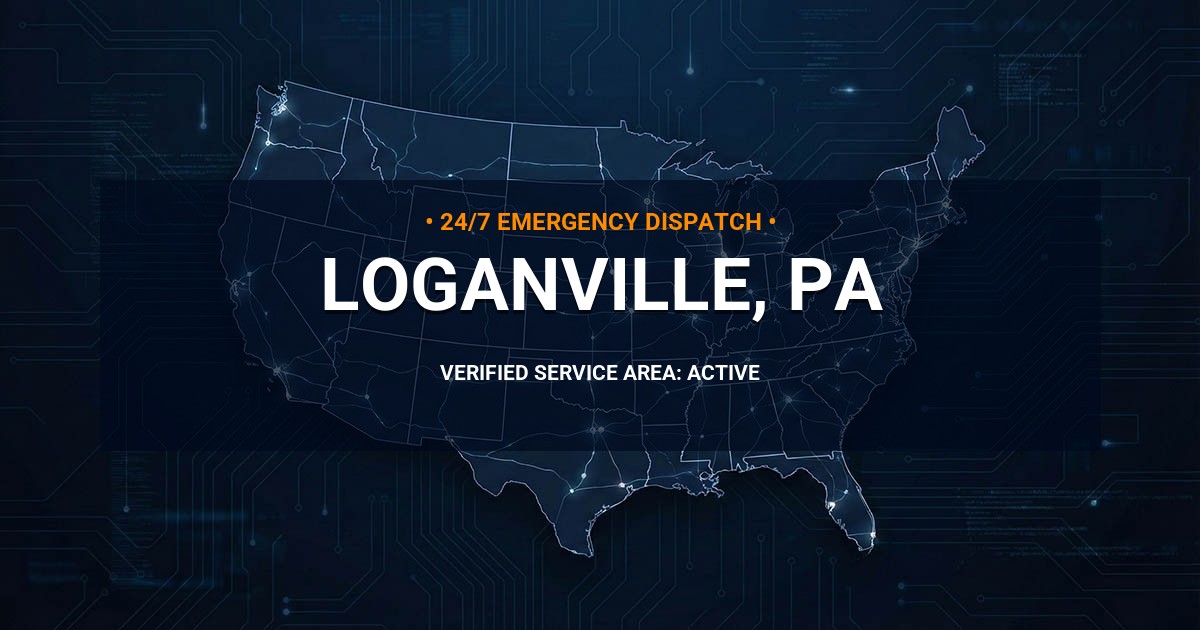 Emergency Plumbing Dispatch Map for Plumbing Services: Loganville, PA