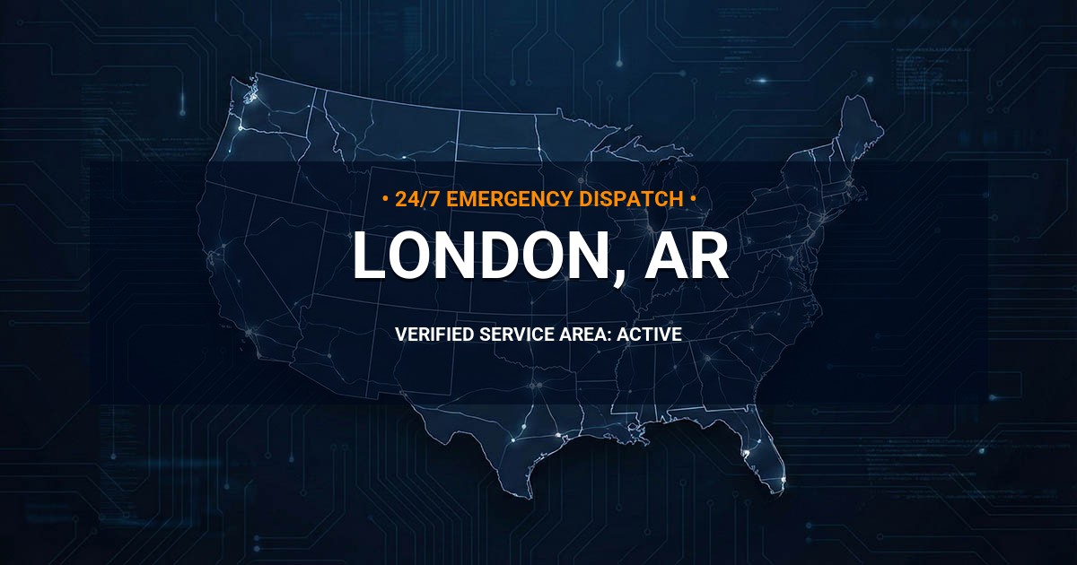 Emergency Plumbing Dispatch Map for Plumbing Services: London, AR