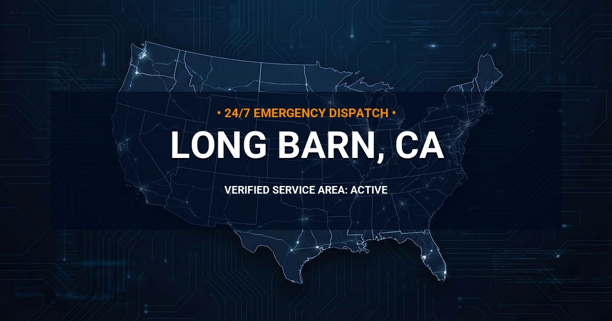 Emergency Plumbing Dispatch Map for Plumbing Services: Long Barn, CA