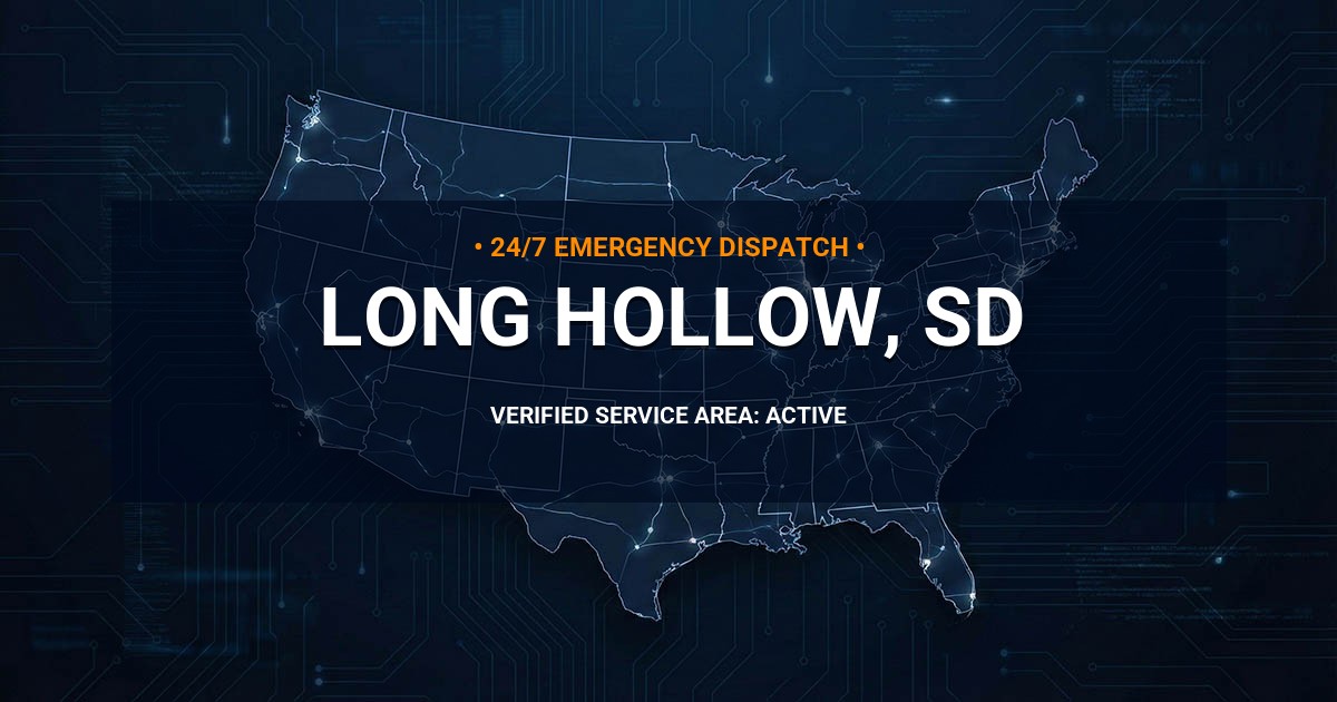 Emergency Plumbing Dispatch Map for Plumbing Services: Long Hollow, SD