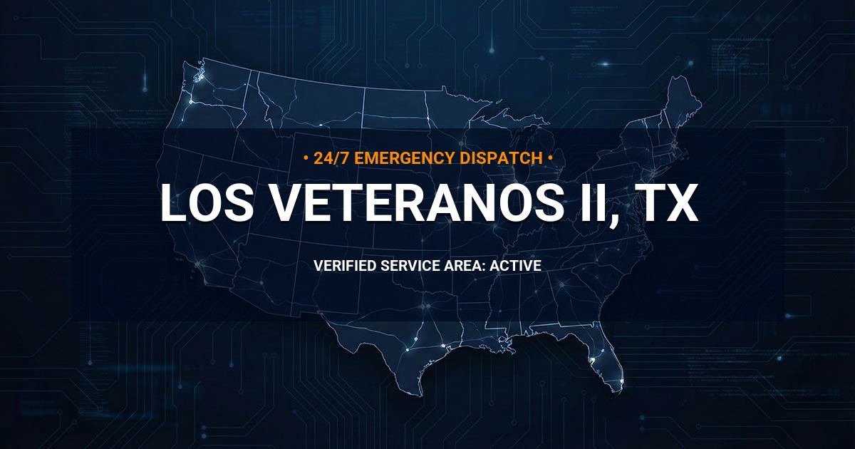 Emergency Plumbing Dispatch Map for Plumbing Services: Los Veteranos II, TX