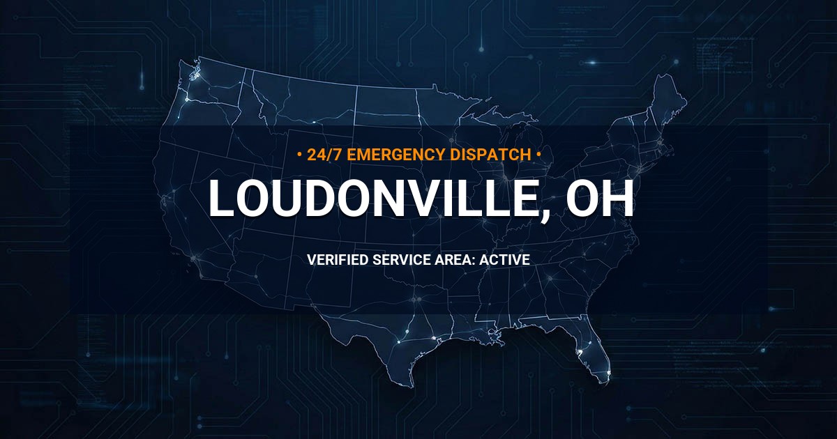 Emergency Plumbing Dispatch Map for Plumbing Services: Loudonville, OH