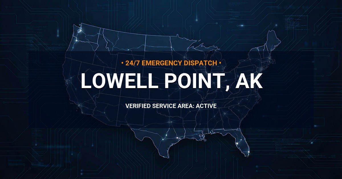 Emergency Plumbing Dispatch Map for Plumbing Services: Lowell Point, AK