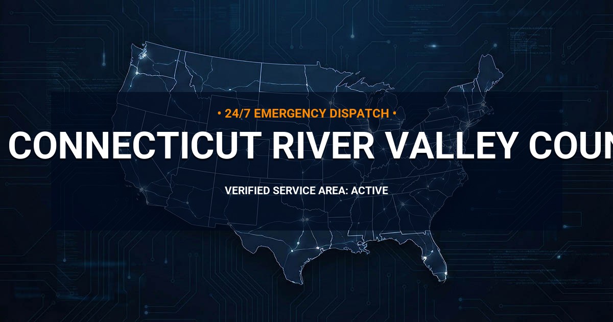Emergency Plumbing Dispatch Map for Lower Connecticut River Valley County Plumbing Logistics