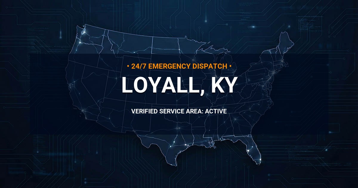 Emergency Plumbing Dispatch Map for Plumbing Services: Loyall, KY