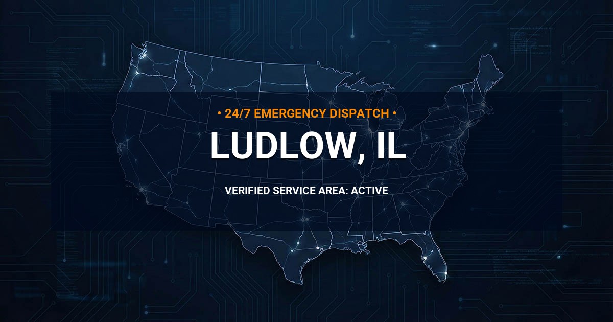 Emergency Plumbing Dispatch Map for Plumbing Services: Ludlow, IL