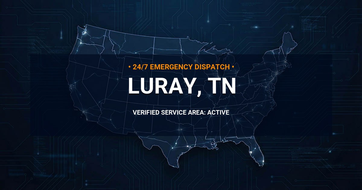 Emergency Plumbing Dispatch Map for Plumbing Services: Luray, TN