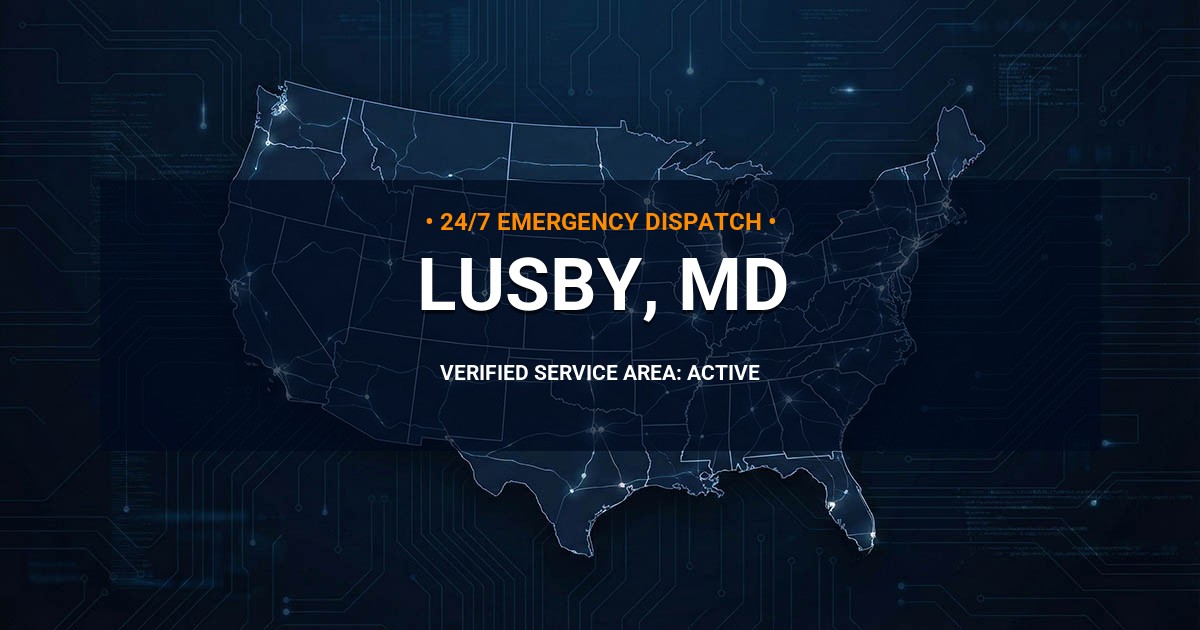 Emergency Plumbing Dispatch Map for Plumbing Services: Lusby, MD