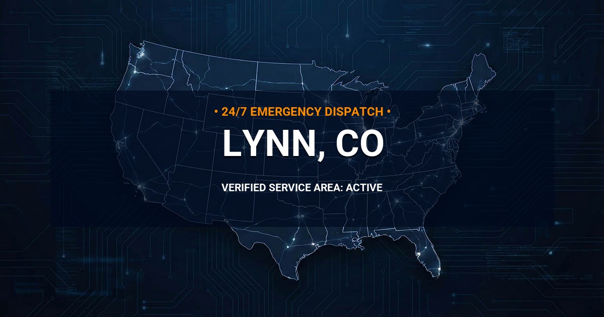 Emergency Plumbing Dispatch Map for Plumbing Services: Lynn, CO