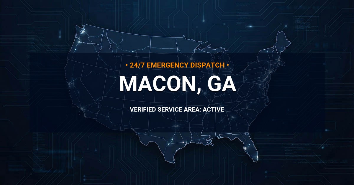 Emergency Plumbing Dispatch Map for Plumbing Services: Macon, GA