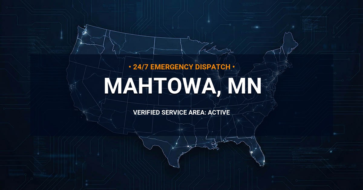 Emergency Plumbing Dispatch Map for Plumbing Services: Mahtowa, MN