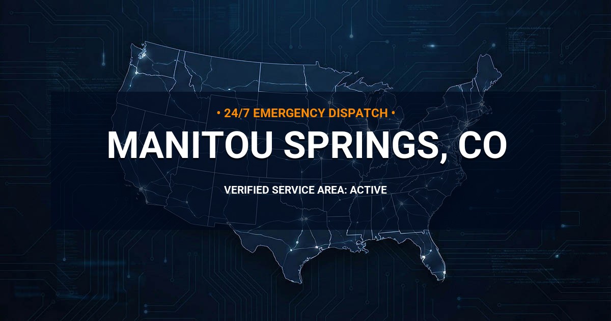 Emergency Plumbing Dispatch Map for Plumbing Services: Manitou Springs, CO