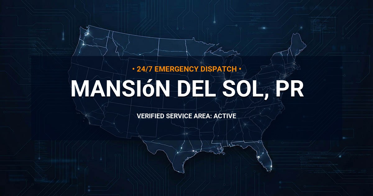 Emergency Plumbing Dispatch Map for Plumbing Services: Mansión del Sol, PR