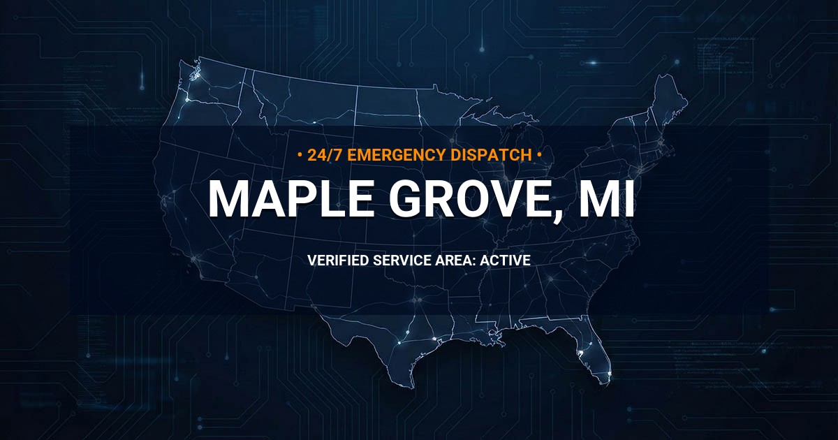 Emergency Plumbing Dispatch Map for Plumbing Services: Maple Grove, MI