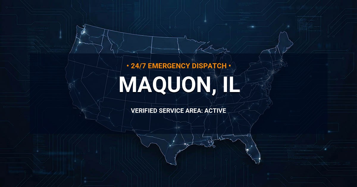 Emergency Plumbing Dispatch Map for Plumbing Services: Maquon, IL