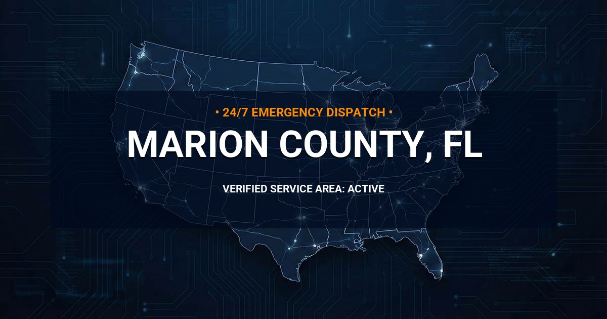 Emergency Plumbing Dispatch Map for Marion County Plumbing Logistics