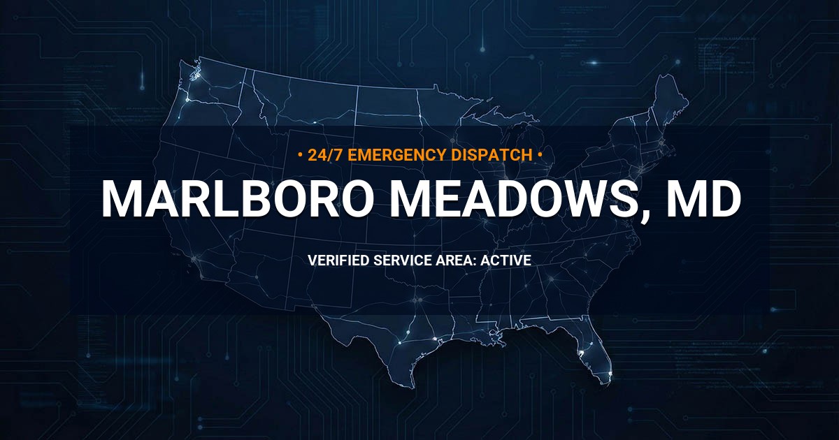 Emergency Plumbing Dispatch Map for Plumbing Services: Marlboro Meadows, MD