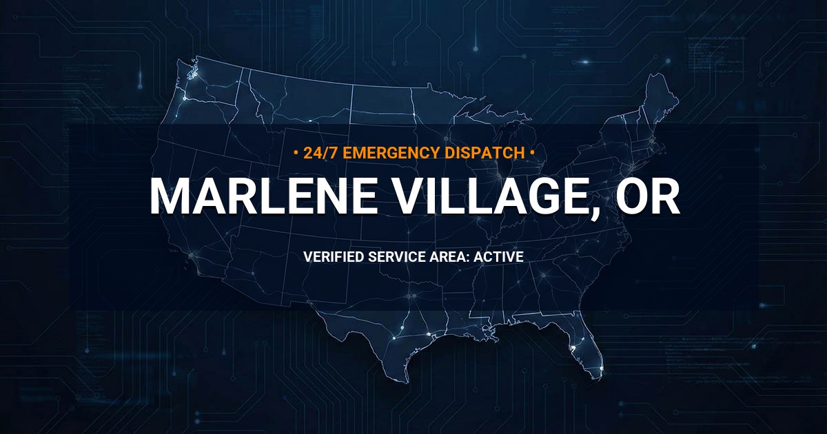 Emergency Plumbing Dispatch Map for Plumbing Services: Marlene Village, OR