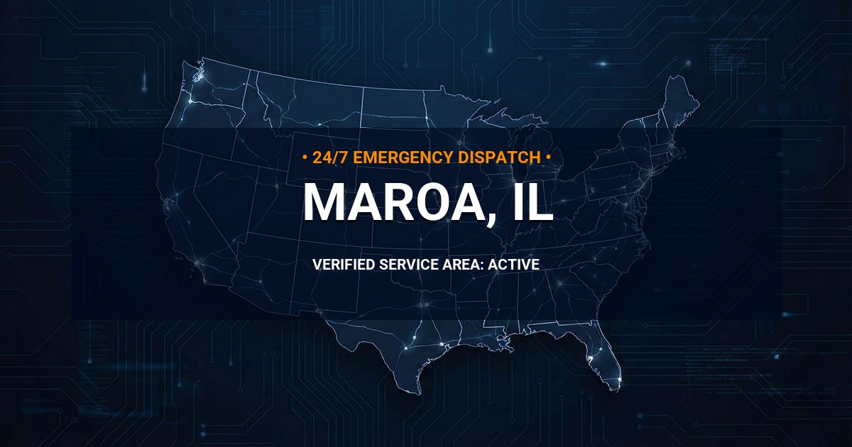 Emergency Plumbing Dispatch Map for Plumbing Services: Maroa, IL