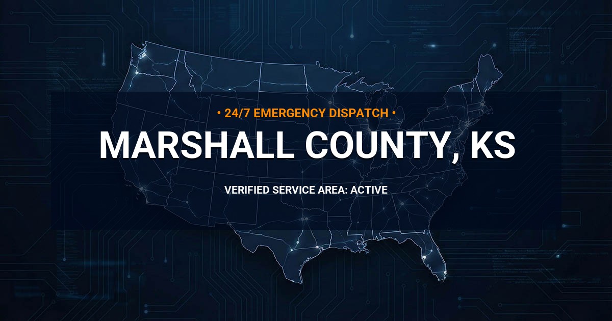 Emergency Plumbing Dispatch Map for Marshall County Plumbing Logistics