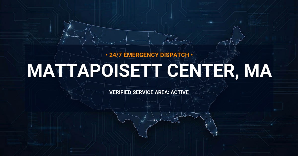 Emergency Plumbing Dispatch Map for Plumbing Services: Mattapoisett Center, MA
