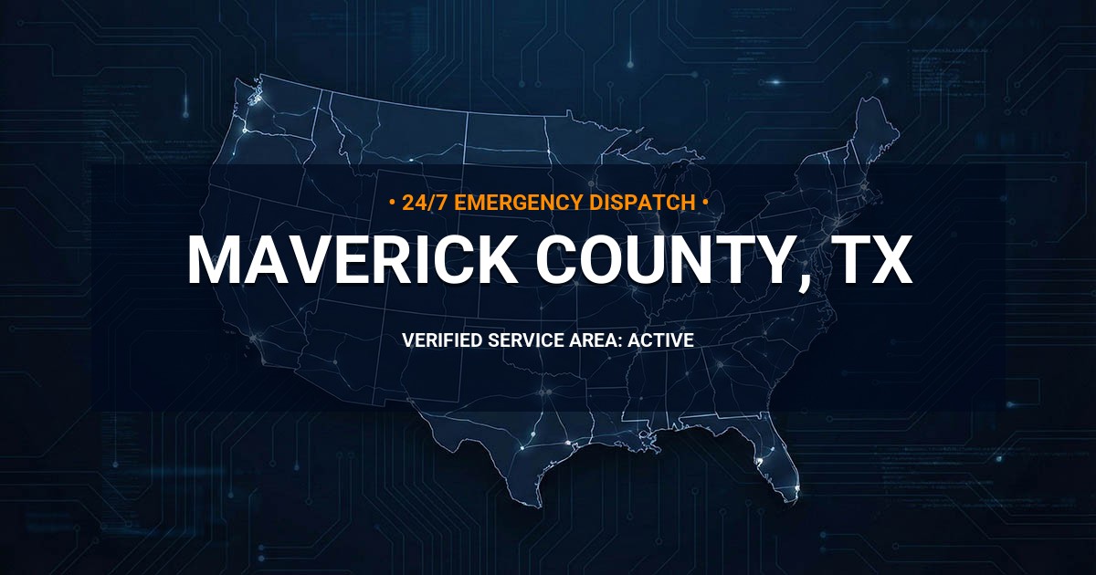Emergency Plumbing Dispatch Map for Maverick County Plumbing Logistics
