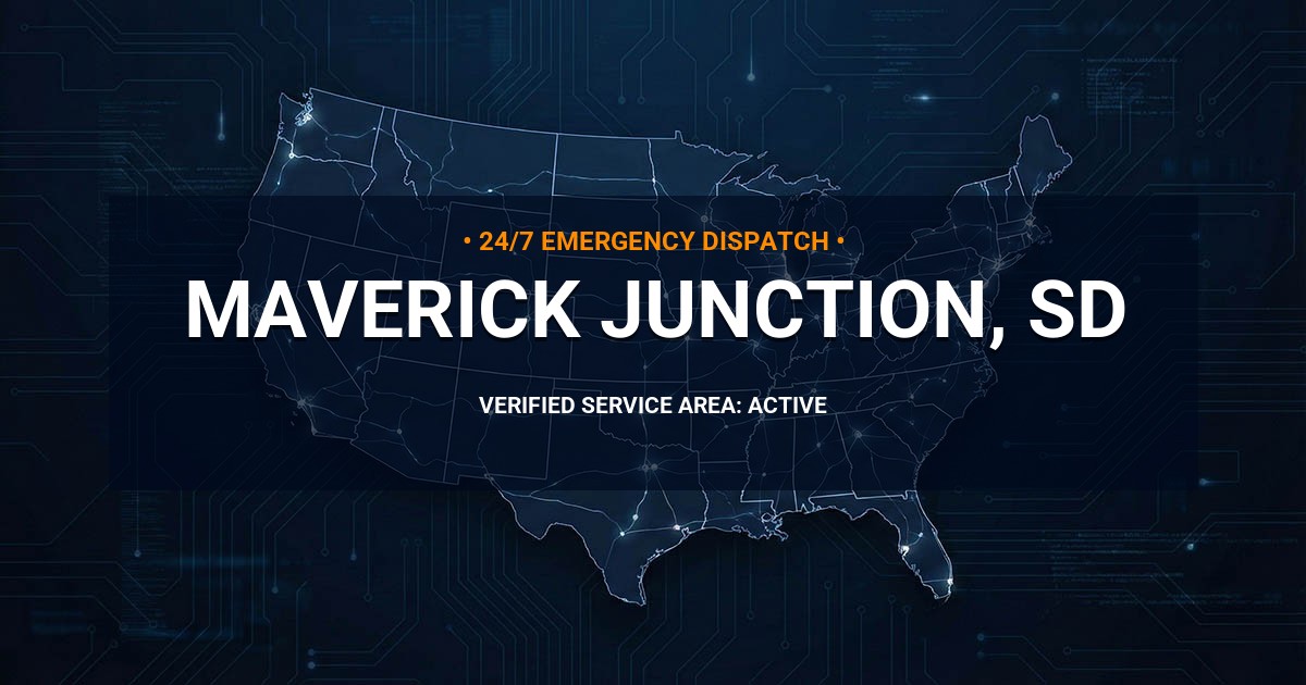 Emergency Plumbing Dispatch Map for Plumbing Services: Maverick Junction, SD