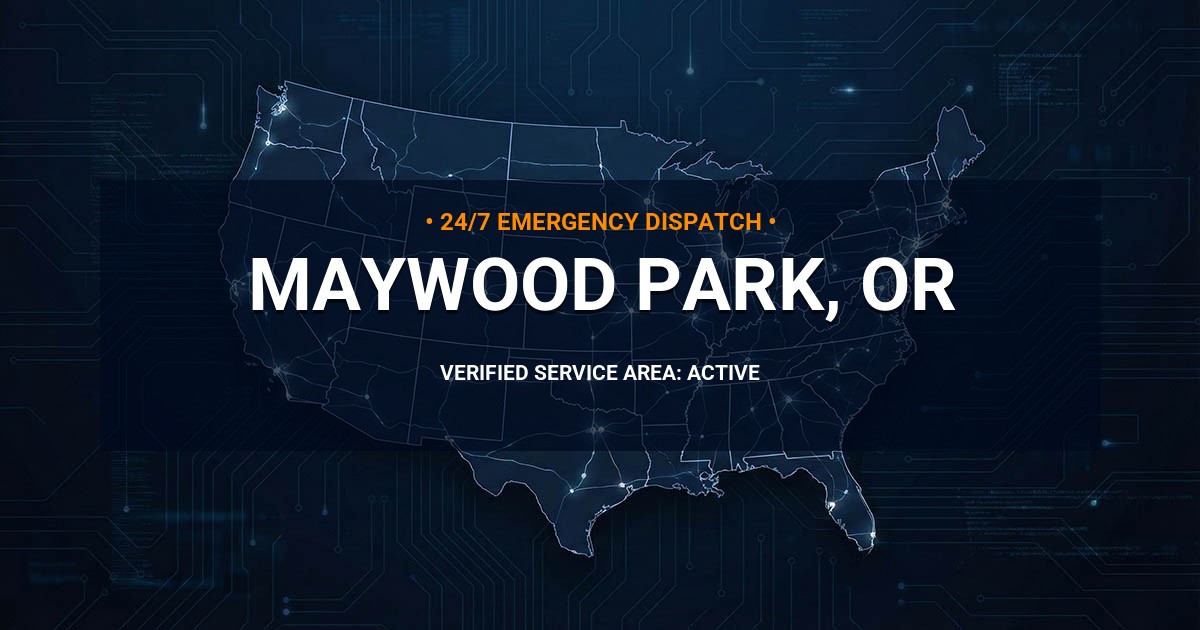 Emergency Plumbing Dispatch Map for Plumbing Services: Maywood Park, OR