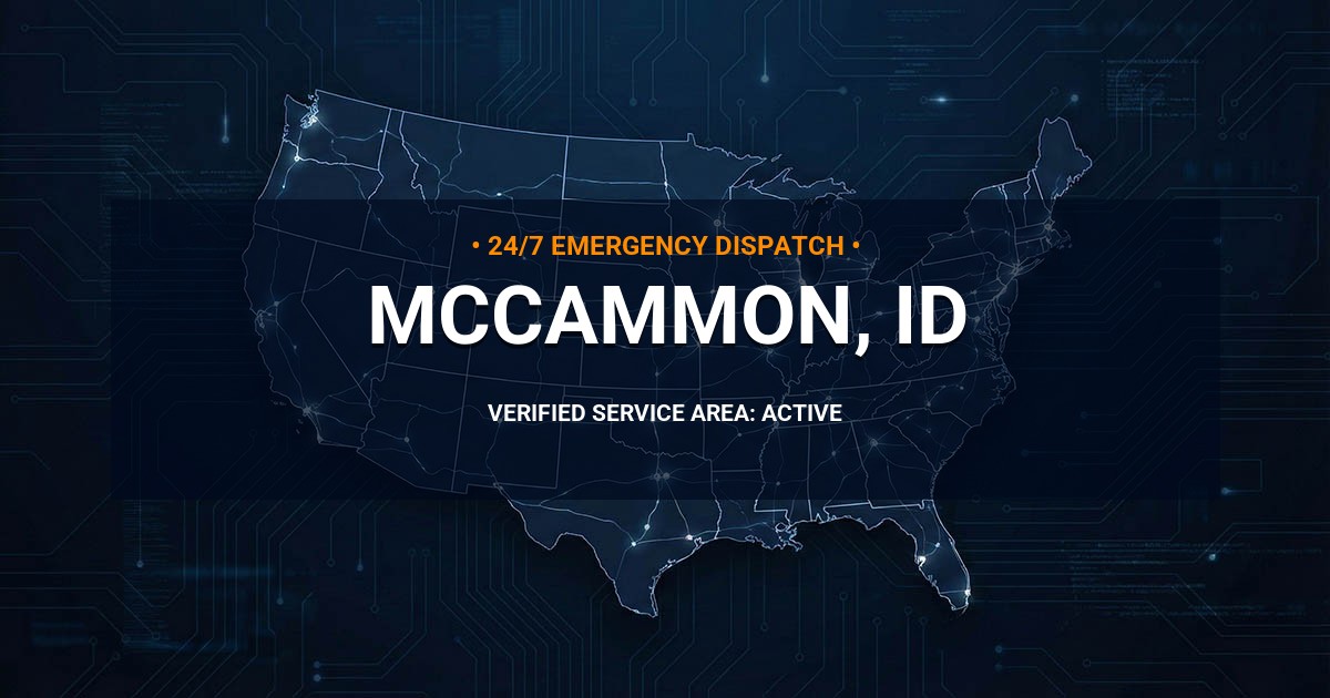 Emergency Plumbing Dispatch Map for Plumbing Services: McCammon, ID