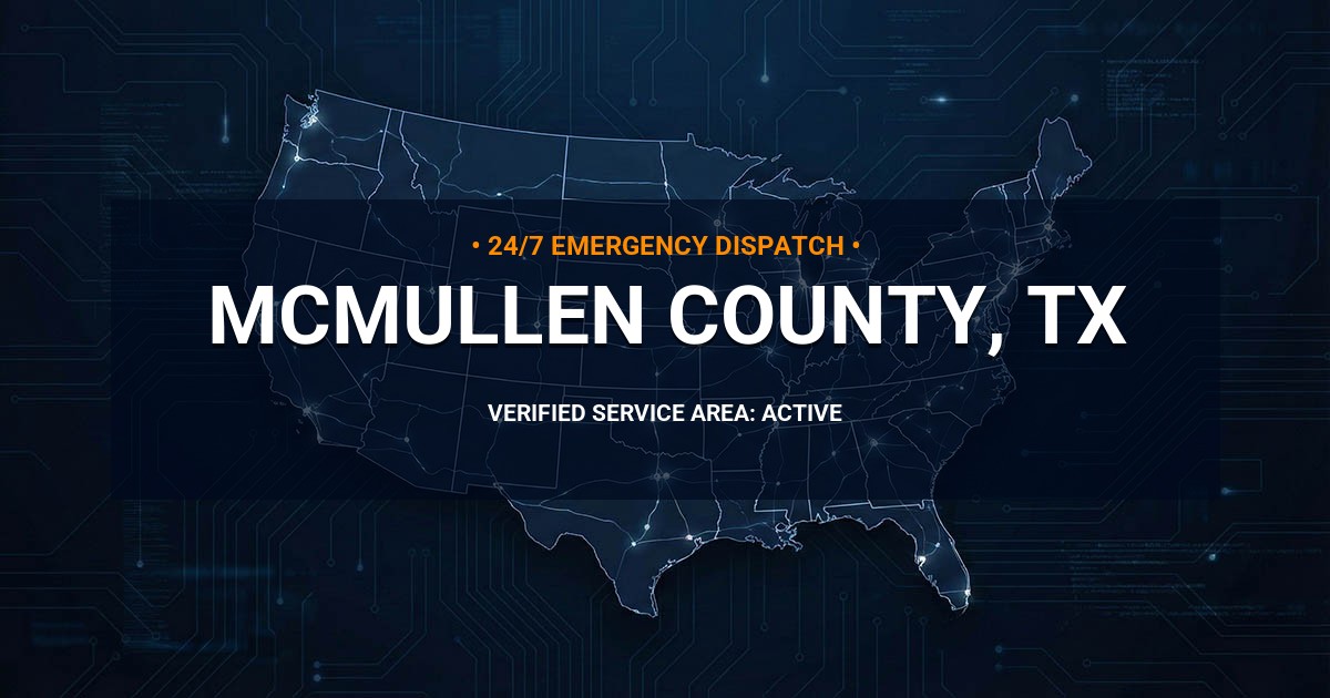 Emergency Plumbing Dispatch Map for McMullen County Plumbing Logistics