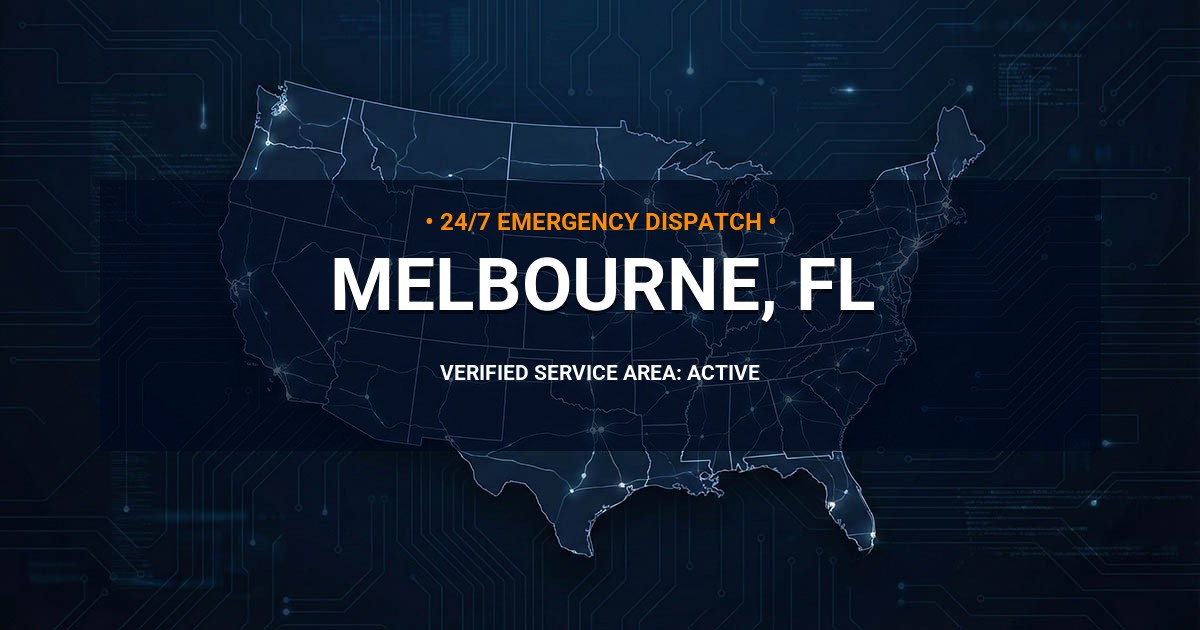 Emergency Plumbing Dispatch Map for Plumbing Services: Melbourne, FL