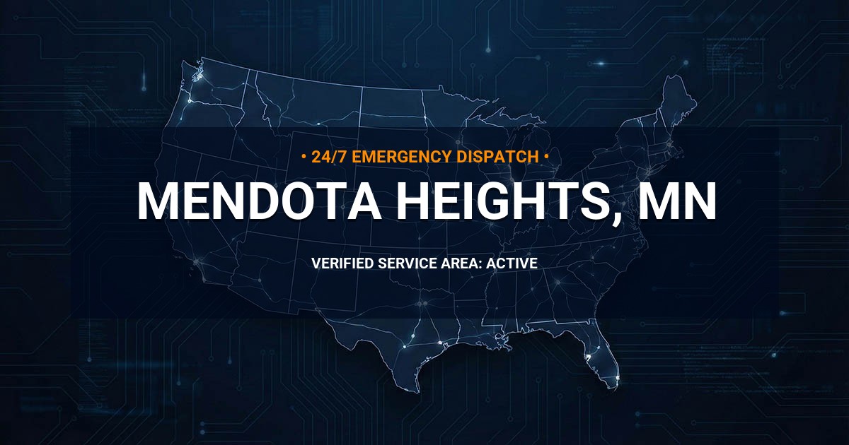 Emergency Plumbing Dispatch Map for Plumbing Services: Mendota Heights, MN